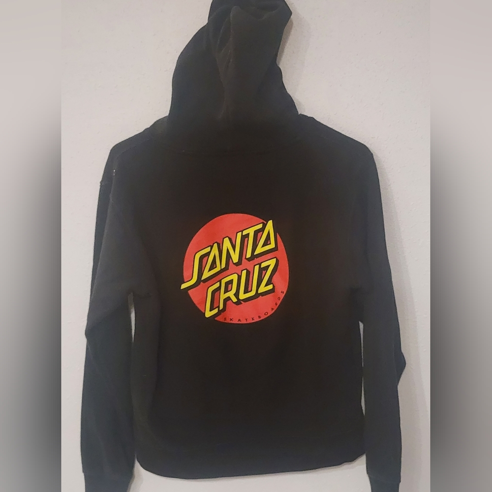 Santa Cruz black hoodie.  Size S